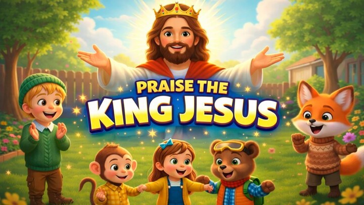 儿童基督教歌曲｜赞美耶稣君王｜Praise The King Jesus
