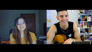 吉他手在CHATROULETTE碰了一个来自立陶宛的女孩_外国人的反应.GUITARIST touched A GIRL from LITHUANIA in CHATROULETTE