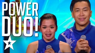 POWERFUL DANCE MOVES! Dance Couple POWER DUO All Auditions On Asia's Got Talent