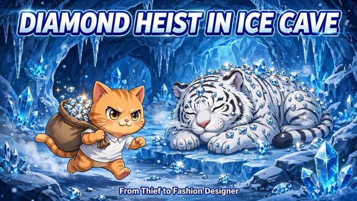 DIAMOND HEIST IN ICE CAVE - Orange Cat Steals White Tiger's Diamonds and Becomes Rich!