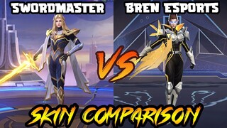 LANCELOT BREN ESPORTS EPIC SKIN EFFECTS VS. SWORDMASTER HERO SKIN - MLBB SKIN COMPARISON SERIES