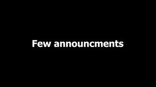 Announcement