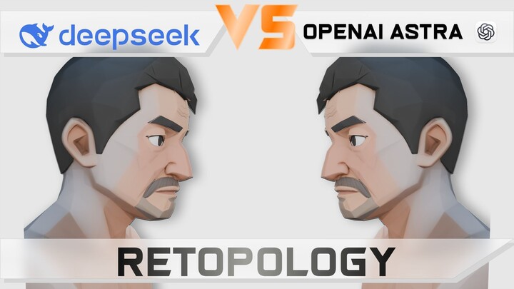 Can LLMs retopologize a facial mesh?