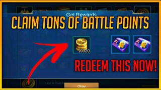Free BP Mobile legends 2020 | Get free battle points mobile legends | New event bp mlbb