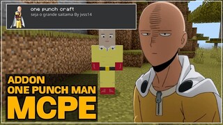 ( MCPE ) New Update!! Add-On ONE PUNCH MAN Epic Sekali - Minecraft Bedrock Indonesia