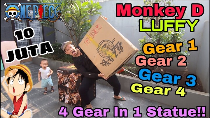 BELI 1 DAPET 4!! UNBOXING SUPER CRAZY STATUE MONKEY D LUFFY by BP STUDIOS!!! PAKET COMBO LENGKAP!!