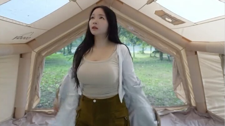 独自一人在大雨中露营过夜 #户外露营 #雨中露营 #露营 #内容启发分享计划