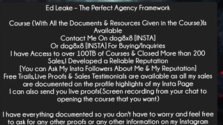 Ed Leake – The Perfect Agency Framework Course Download