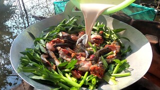 Làm mái che ông Táo. Cơm chiều ếch um rau ngổ - Bin Đen Miền Tây # 108