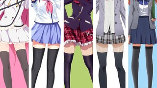 20 อนิเมะดราม่า นางเอกใส่ถุงน่องสีดำ! คำแนะนำสำหรับถุงเท้ายาวเหนือเข่าสีดำ #2