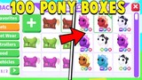 Opening 100 *NEW* PONY BOX in Adopt Me!