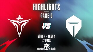 V5 vs TES | Highlights - Game 5 | Playoffs Vòng 4 - Trận 1 | LPL Mùa Xuân 2022