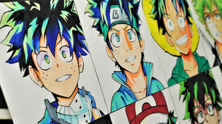 วาดมิโดริยะ อิซึกุ ในรูปแบบอนิเมะต่างๆ