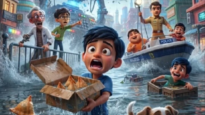 🌧️😱 “THE WHOLE CITY IS FLOODED! 🌊🤖 | Robot Ne Machaya TABAHI!”