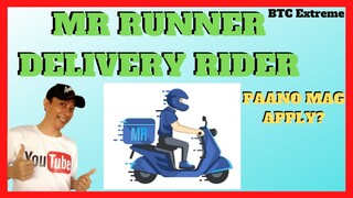 Mr Runner Delivery Rider Driver | Paano Mag Apply