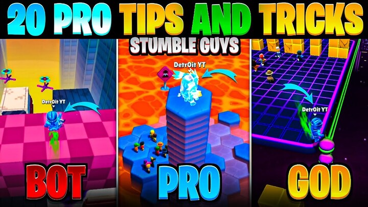 20 Pro Tips and Tricks in Stumble guys | Ultimate Guide to Become a Pro