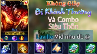 Raz Không Lên Giầy Full Sát Thương Và Cái Kết Núp Bụi Nửa Combo 1 Mạng - Top Raz - Liên Quân Mobile