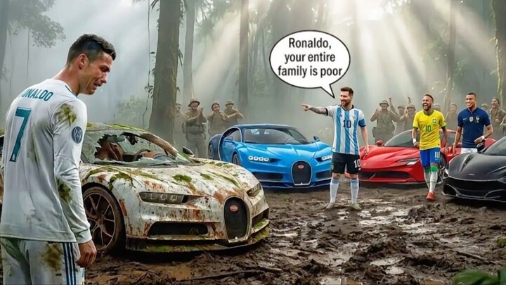 Ronaldo Restores Bugatti Chiron ASMR | Messi Says ‘Your Whole Family is Poor