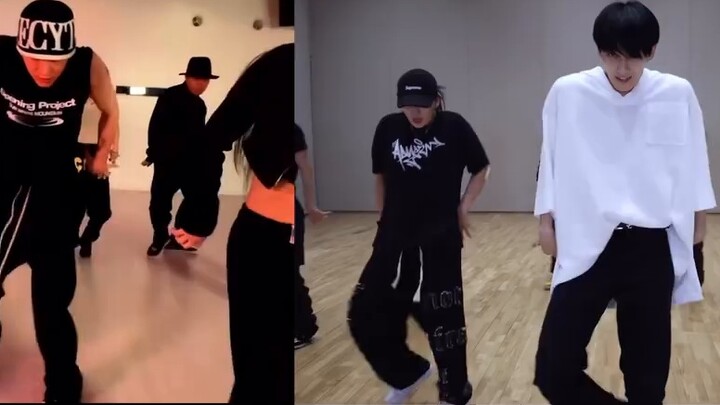 เปรียบเทียบเวอร์ชั่นนักออกแบบท่าเต้นของ "PSYCHO" ของ Wen Junhui ในจอเดียวกัน