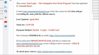 [$35] Jon Logar – The Champions Fast Track Program