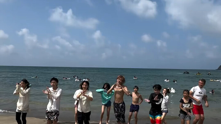 【m.sola Nishimura Mikoto】Mikoto and everyone from the dance studio dancing xo by the seaside, posted