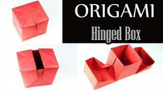 Gấp hộp giấy - giấy a4 - Hộp bí mật - Origami Hinged Gift Box Tutorial