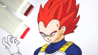 วาด VEGETA SSJ God รูปแบบภาพยนตร์ใหม่!