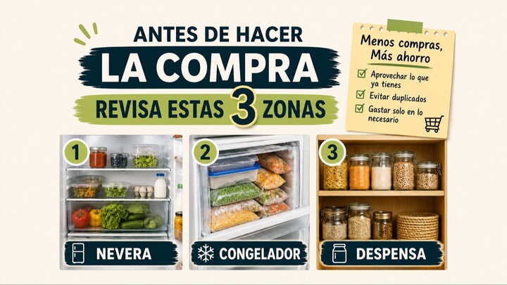 Antes de hacer la compra semanal, revisa estas 3 zonas de casa