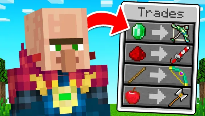 Minecraft BUT Villagers Trade GOD TIER Items!