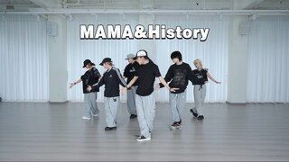 Rekaman langsung ruang latihan EXO dari MAMA & cover dance History