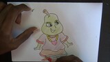 Draw Cartoon Pear face Princess