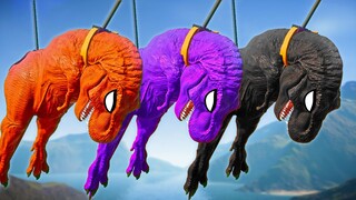 T-REX COLOR PACK vs JOKER ALBERTOSAURUS vs INDOMINUS REX GEN 2 - Jurassic World Evolution