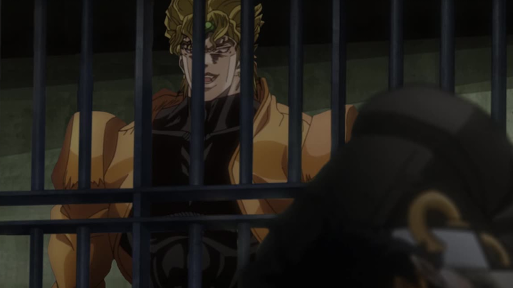 DIO yang mengetahui bahwa Jotaro berada di penjara
