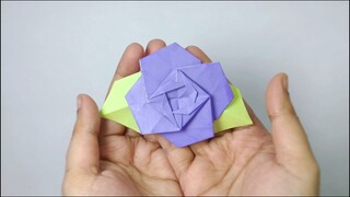 Paper Flower Art 🌸 How to Fold This Beautiful Origami Rose