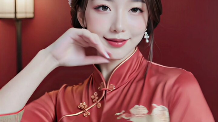 Masih cheongsam merah～（menutupi yang dulu sedikit）