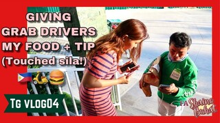 GIVING GRAB FOOD RIDERS MY ORDER & TIP | TG VLOG04 #VLOGMAS