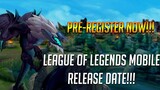 LOL MOBILE *OFFICIAL* RELEASE DATE AND PRE-REGISTRATION!!!