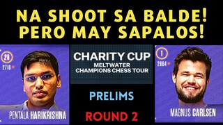 2 PAWNS SACRIFICE SA OPENING! GUMANA KAYA? Charity Cup  Harikrishna vs Carlsen Round 2 Prelims