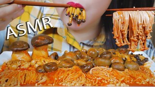 ASMR SPICY MUSHROOM PLATTER (ENOKI MUSHROOM, OYSTER MUSHROOM, SHIMEJI MUSHROOM...) | LINH-ASMR 먹방