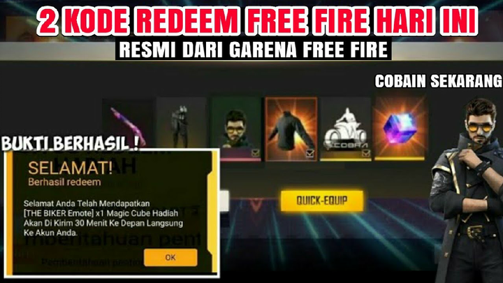 BONGKAR!! 2 KODE REDEEM FREE FIRE TERBARU 2021 HARI INI RESMI DARI GARENA