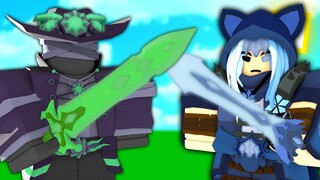 EMERALD Sword VS ICE SWORD... (Roblox Bedwars)