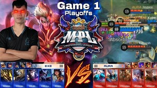 Lower Bracket Finals! AURA vs EXE [Game 1 Bo5] | (FILIPINO) MPL-PH S7 Playoffs Day 5