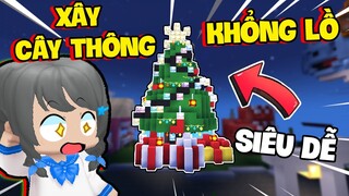 MẶP DORAM XÂY CÂY THÔNG KHỔNG LỒ SIÊU DỄ Ở LÀNG BEE TEAM TRONG MINI WORLD