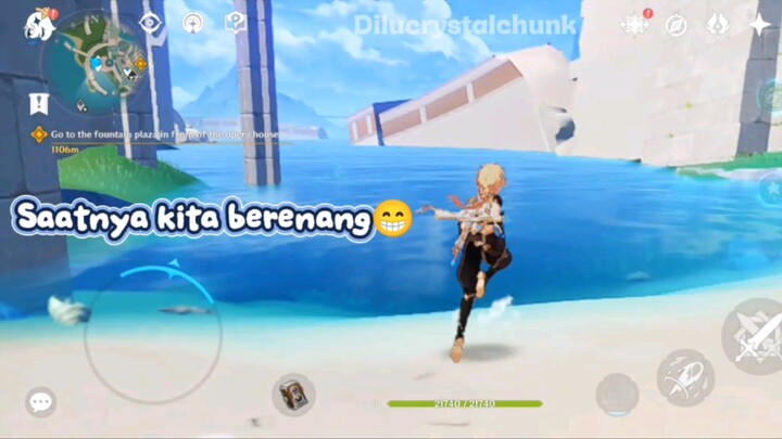 Pertama kali sampai di Fontaine😍✨⛲