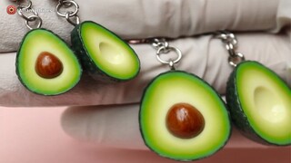 DIY polymer clay Avocado cane