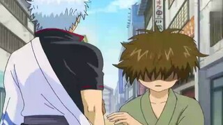 Gintama: The two stole each other's wallets. As a result, the child suffered a big loss and Gintoki 
