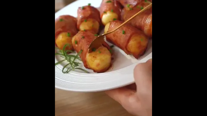 มันฝรั่งผันเบคอน