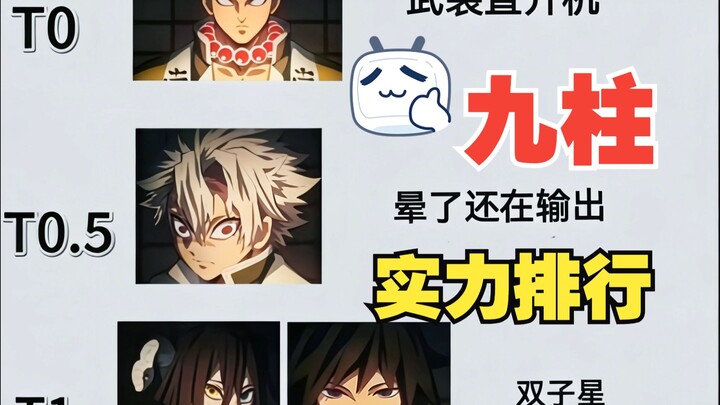 Xếp hạng sức mạnh của Cửu Trụ trong Kimetsu no Yaiba