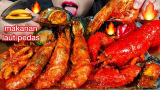 ASMR SPICY SEAFOOD BOIL *makanan laut pedas* 먹방 MUKBANG MASSIVE Eating Sounds