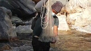 cast net fishing in Nepal | himalayan trout fishing | asala fishing |